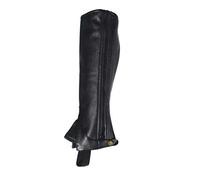 Rhinegold Unisex Kids Rhinegold Childs Leather 1/2 - Large Black Half Chaps, Black, Childs Large UK