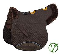 Rhinegold Unisex's 453-P-BRN/BRN Luxe Fur Vented Numnah, Brown/Brown, Pony