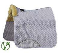 Rhinegold Unisex's 455-F-WH/NAT Luxe Fur Dressage Saddle Cloth, White/Natural, Full