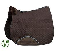 Rhinegold Unisex's 456-F-BRN/BRN Luxe Fur Lined Saddle Cloth, Brown/Brown, Full