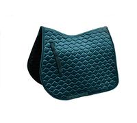 Rhinegold Velvet Hexagon GP Saddle Pad-Cob-Peacock Green
