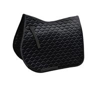 Rhinegold Velvet Hexagon GP Saddle Pad-Full-Black