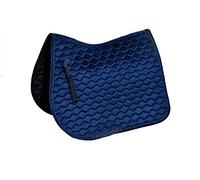 Rhinegold Velvet Hexagon GP Saddle Pad-Full-Ink Blue