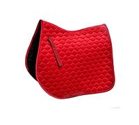 Rhinegold Velvet Hexagon GP Saddle Pad-Full-Rose Red