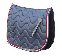Rhinegold Wave Saddle Pad-Cob-Denim/Red