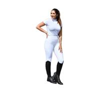 Rhinegold Womens Vogue Full Seat Ladies Performance Horse Equestrian Riding Tights, White, 8 EU