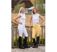Rhinegold Womens Vogue Full Seat Ladies Performance Horse Equestrian Riding Tights, White, 8 EU