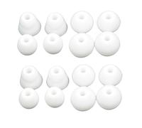 Rhinenet 16 PCS Silicone Tips Replacement Earbuds Tips for Powerbeats Pro, Beats X, Beats Flex, Urbeats, BeatsTour Wireless Earphone Ear Tips Fit in The Charging Case Ear Covers, S/M/L, White