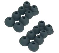 Rhinenet 16 PCS Silicone Tips Replacement Earbuds Tips for Powerbeats Pro, Beats X, Beats Flex, Urbeats, BeatsTour Wireless Earphone Ear Tips Fit in The Charging Case Ear Covers, S/M/L, Dark Gray