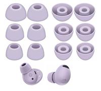Rhinenet Ear Tips for Galaxy Buds 2 Pro In Ear tips buds Cover Eartips, Fit in The Charging Case Compatible with Samsung Galaxy Buds pro 2 Earbuds Silicone Ear Cover Earplugs S/M/L 6 Pairs (Violet)