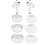 Rhinenet Ear Tips for Samsung Galaxy Buds3 Pro (Fits Charging Case) Compact Case, Ultra Comfort Noise Cancelling Replacement Tips for Samsung Galaxy Buds Pro 3 (Silicone White, S+M+L)