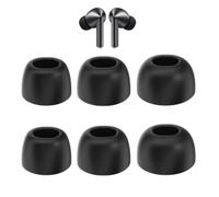 Rhinenet Ear Tips for Samsung Galaxy Buds3 Pro (Fits Charging Case) Compact Case, Ultra Comfort Noise Cancelling Replacement Tips for Samsung Galaxy Buds Pro 3 (Silicone Black, S+M+L)