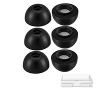 Rhinenet Ear Tips for Samsung Galaxy Buds3 Pro (Fits Charging Case) Compact Case, Ultra Comfort Noise Cancelling Replacement Tips for Samsung Galaxy Buds Pro 3 (Memory Foam Black, Large)