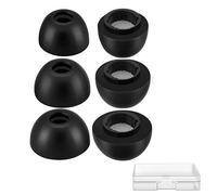 Rhinenet Ear Tips for Samsung Galaxy Buds3 Pro (Fits Charging Case) Compact Case, Ultra Comfort Noise Cancelling Replacement Tips for Samsung Galaxy Buds Pro 3 (Memory Foam Black, S+M+L)