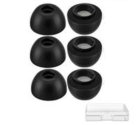 Rhinenet Ear Tips for Samsung Galaxy Buds3 Pro (Fits Charging Case) Compact Case, Ultra Comfort Noise Cancelling Replacement Tips for Samsung Galaxy Buds Pro 3 (Memory Foam Black, Medium)
