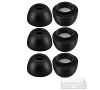 Rhinenet Ear Tips for Samsung Galaxy Buds3 Pro (Fits Charging Case) Compact Case, Ultra Comfort Noise Cancelling Replacement Tips for Samsung Galaxy Buds Pro 3 (Memory Foam Black, Small)