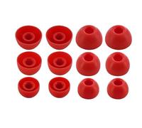 Rhinenet Eartips for Beats Studio Buds + Ear tips, Premium Silicone Antip Slip Cover Replacement Beats Earbuds Tips Ear pieces Fit in Charging Case 6Pairs S/M/L (Red)