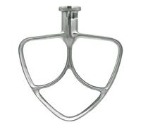Rhinenet Flat Beater Attachment Comaptible with KitchenAid 4.5-5 Quart Tilt-Head Stainless Steel Replacement Stand Mixer Polished Uncoated Paddle Attachment Flex Edge Beater