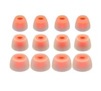 Rhinent Premium Earbuds Silicone Tips For JBL Tune Beam Tws Earbuds Tips, Fit Charging Case, Compatible with JBL Wave Beam/JBL Wave Buds/JBL Wave Flex 2 in Ear Eartips SML 12pcs (Transparent White)