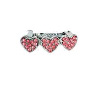 Rhinestone Alloy Heart Dog Hair Clip 3 Colours Fashion Safety Pet Jewellery Durable Dog Hair Clip Adorable Pet Styling-Pink