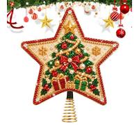Rhinestone Art Christmas Tree Topper DIY Star Christmas Treetop Decor | Pearl Rhinestone Art Set for Beginners Adults Artists Hobbyists Home Apartment Workshop Living Room Bedroom Christmas tree