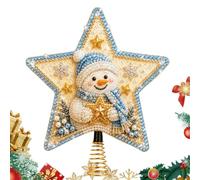 Rhinestone Art Christmas Tree Topper DIY Star Christmas Treetop Decor | Rhinestone Painting Art Kit for Beginners Adults Artists Hobbyists Home Apartment Workshop Living Room Bedroom Office snowman