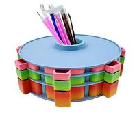 Rhinestone Art Storage Trays - 360 Rotation Tier Rack, 600g 20x20x6cm 3D Printed 3-Tier Organizer, Bead Sorting Tray Carrousel, Diiamond Painting Tool Holder | for DIY Enthusiasts Beginners Artists