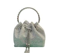 Rhinestone Bag Rhinestones Evening Clutch Women Bag Purses Bucket Ladies Handbag Diamonds Shoulder Shiny Crystal Dinner(Multicolour silver)