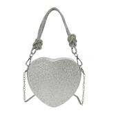 Rhinestone Bags Diamond Chain Satchel Knot Handle Crystal Evening Handbag Rhinestones Party Dinner Bag Heart Shape Women Clutch Bags