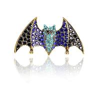 Rhinestone Bat Brooches for Women Black Silver Blue Green Colorful Sparkly Crystal Brooch Lapel Pin Fashion Decoration Delicate Halloween Jewelry Gifts, Extar Large, Alloy Steel, cubic zirconia