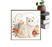 Rhinestone Bead Craft Kit - 7.87 x 7.87 Inch DIY Decorative Luxury Layer Design Art Set | Beginner Friendly Bead Project for Kids, Home Wall, Christmas Party, Craft Fun, Creative Activity