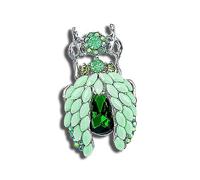 Rhinestone Beetle Cicada Brooch Pin for Women Girls Fashion Silver Tone CZ Turquoise AB Crystal Animal Insect Brooches Lapel Pins Dainty Cute Hat Bag Suit Dress Accessories Birthday Holiday Christmas
