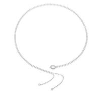 Rhinestone Belts for Women Crystal Chain Belt for Dress Sparkle Thin Belts Silver Fashion Glitter Belt Chain Large Size Waistband Bridal Chains Fashion Shiny Waist Chains for Lady Wedding Party Jean