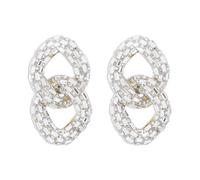 Rhinestone Big Chain Dangle Earrings for Women Girls -Tone Fashion Lightweight Exaggerated Tassel Link Chains Beaded Statement Drop Stud Earring Hypoallergenic Geometric Christmas Festival