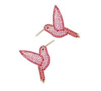 Rhinestone Bird Dangle Earrings for Women Girls Gold Plated Fashion Crystal Big Flying Animal Pigeon Dove Lucky Drop Dangling Stud Hypoallergenic Lightweight Dainty Birthday Holiday Jewelry Gifts
