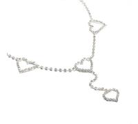 Rhinestone Body Chains Belt Crystal Waist Chains Heart Pendant Summer Beach Body Jewelry Festival Belt Belly Jewelry for Women, L, Metal, No Gemstone