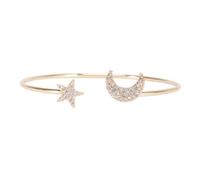 Rhinestone Bracelet Open Wire Bangle Shining Bracelet Bangle Bracelets Moon Bracelet Jewel Golden