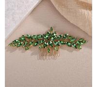 Rhinestone Bridal Hair Comb Silver Wedding Hair Accessories Red Headpiece Blue Tiaras Ornament EN8