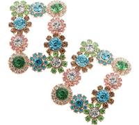 Rhinestone Bridal Shoe Clips Flower Jewelry for Women Sneakers Leather Sandals 2 Pieces Practical Decoration Accessories