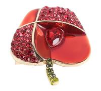 Rhinestone Brooch Pin Red Fruit Shape Sparkly Costume Jewelry | Elegant Shimmering Detail with Bling Rhinestones, Versatile Placement on Bags Scarves, for Holidays Award Ceremonies