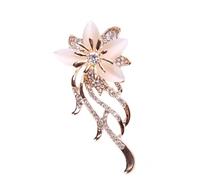 Rhinestone Brooches Opal Flower Brooch Diamond Flower Pin Women Bouquet Corsage Sweater Accessories