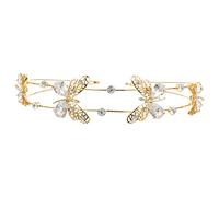 Rhinestone Butterflies Wedding Headband for Brides, Zinc Alloy Golden | Bright Crystal Accents, Simple Colour Matching, Beautiful Chic Style, Eye Catching Finish for Special Occasions