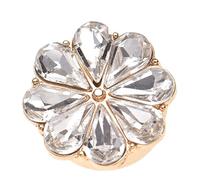 Rhinestone Button Brooch - Women's Clip On Shirt Brooch Bling Accessory Collar Cuffs Decor | Elegant Jewelry Accent for Style