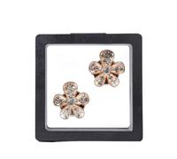 Rhinestone Button Covers, Rhinestone Button Covers For Shirts Floral No Sew Multicolor 25mm 2 Pcs Wedding DIY Crafts(Golden)