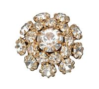 Rhinestone Button Shining Mushroom Metal Button