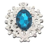 Rhinestone Buttons, Flatback Acrylic Strass Rhinestone Sew On Brooch Applique Craft Multicolor Multiple Sizes(Deep Green Stone,32x28mm Bigger)