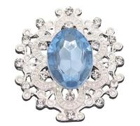 Rhinestone Buttons, Flatback Acrylic Strass Rhinestone Sew On Brooch Applique Craft Multicolor Multiple Sizes(Light Blue Stone,32x28mm Bigger)