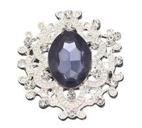 Rhinestone Buttons, Flatback Acrylic Strass Rhinestone Sew On Brooch Applique Craft Multicolor Multiple Sizes(Deep Blue Stone,32x28mm Bigger)