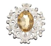 Rhinestone Buttons, Flatback Acrylic Strass Rhinestone Sew On Brooch Applique Craft Multicolor Multiple Sizes(Light Coffee Stone,32x28mm Bigger)