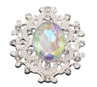 Rhinestone Buttons, Flatback Acrylic Strass Rhinestone Sew On Brooch Applique Craft Multicolor Multiple Sizes(AB Stone,32x28mm Bigger)